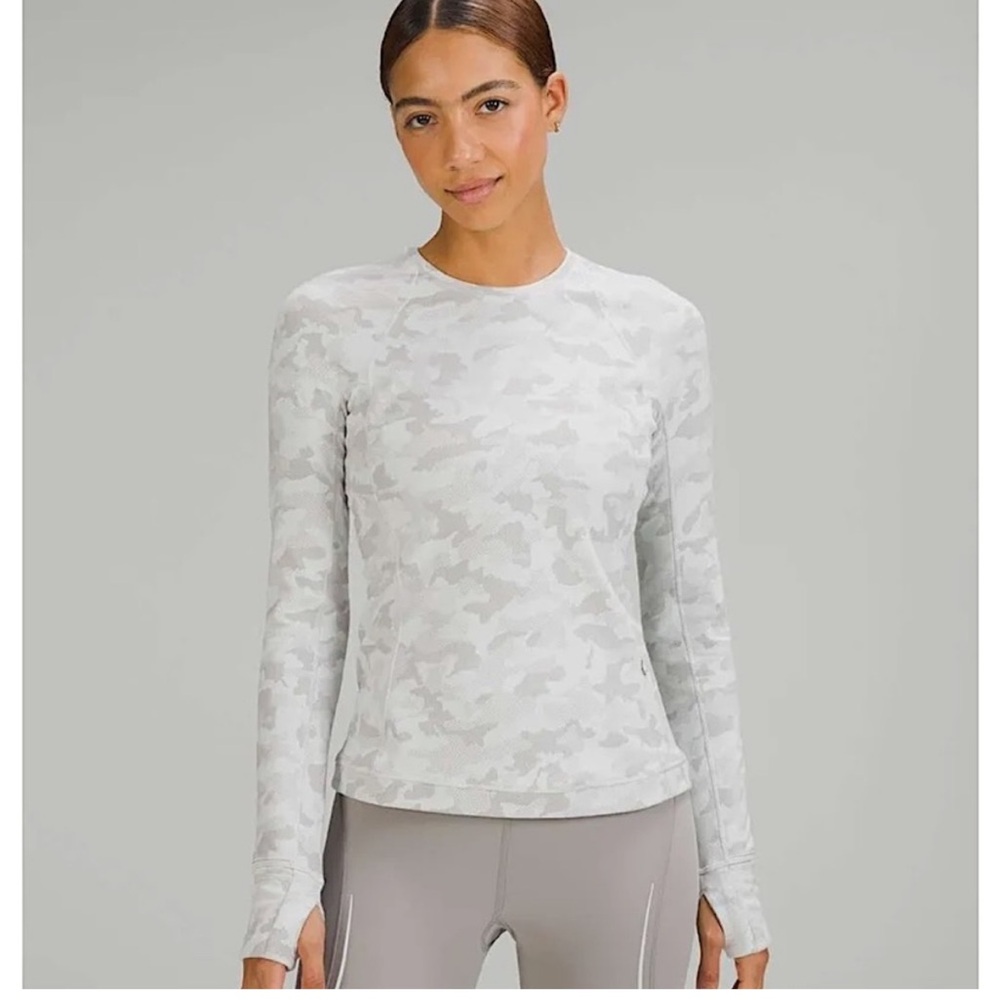 Lululemon It’s Rulu long sleeve shirt -Heritage Camo Jacquard Gray
